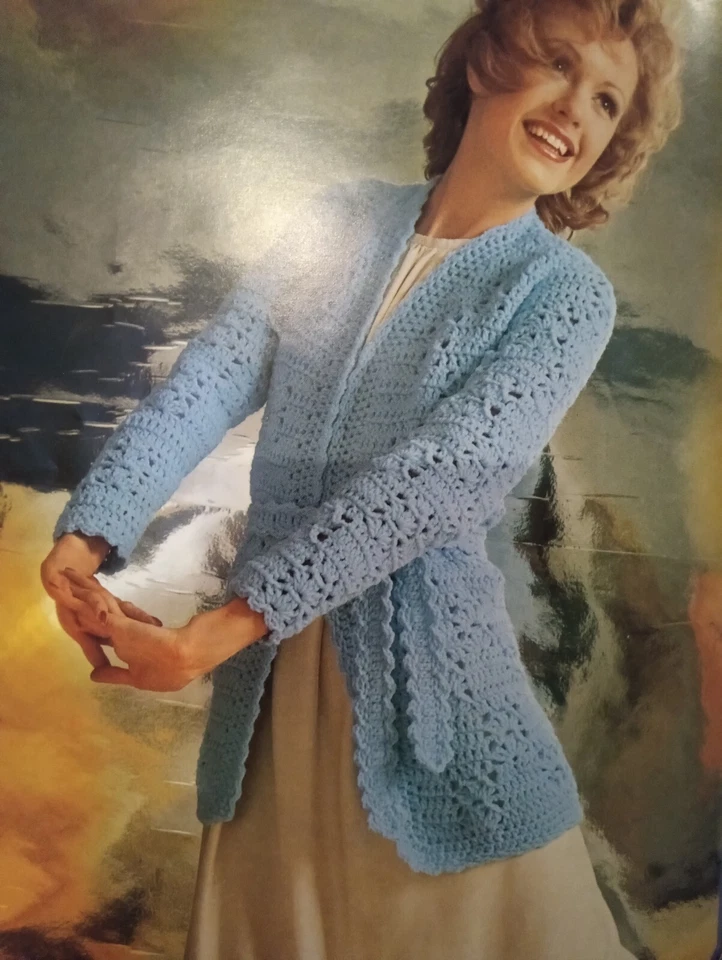 Vintage Crochet Pattern Booklet Crochet Sweater Patterns Shawl - Image 3 of 4