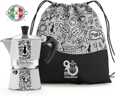 Bialetti Moka Express 90th Anniversary Edition 3-Cup Stovetop Coffee Maker  New
