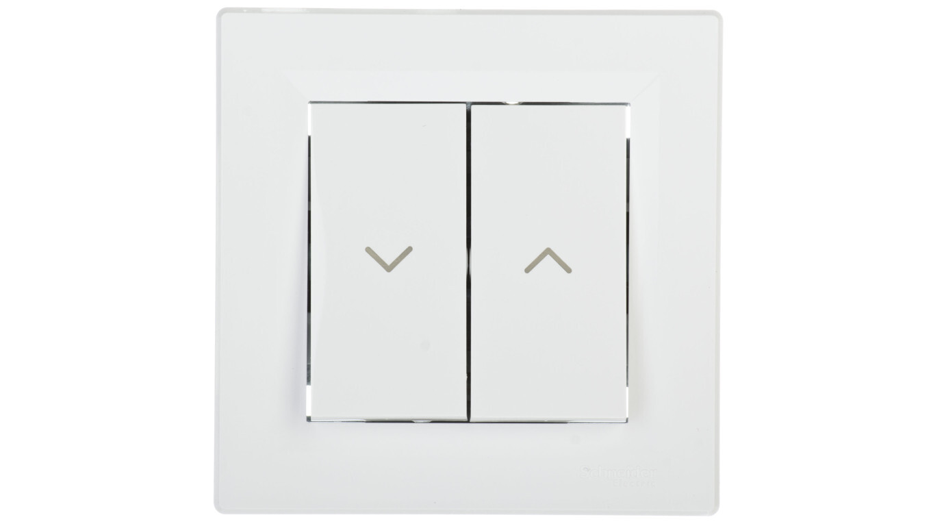 Asfora white blind button with EPH1300121 frame /T2UK
