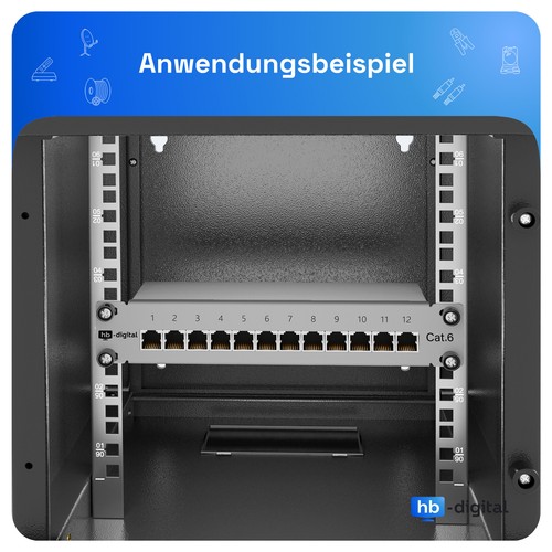 Cat6 Cat6a Patchpanel 12 8-Port RJ45 geschirmt Desktop Aufputz 1 10 GB Profi LAN - Photo 48/109