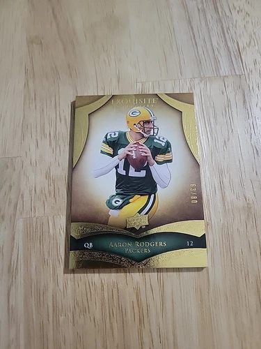 2009 Upper Deck Exquisite Collection AARON RODGERS /80 #47 Green Bay Packers SP