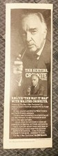 Walter Cronkite photo print ad - 1983 The Sixties book promo 4x12