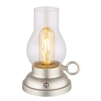 Tischlampe Tischleuchte Beistelllampe Glas Amber Akku Biglight