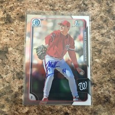 Matt Crownover Signed 2015 Bowman Draft Chrome Auto Rc Washington Nationals