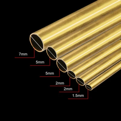 Laiton Tuyau Tube Rond Diamètre Extérieur 2mm/3mm/6mm/8mm Longueur 200mm 300mm - Photo 1/4