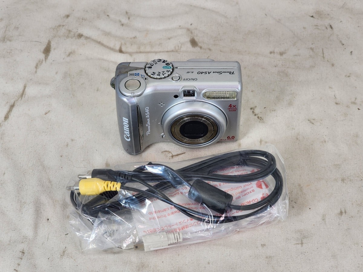 Canon Power Shot A540 Digital Camera Silver 6.0MP - 