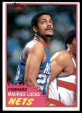 1981-82 Topps Maurice Lucas #E79 New Jersey Nets