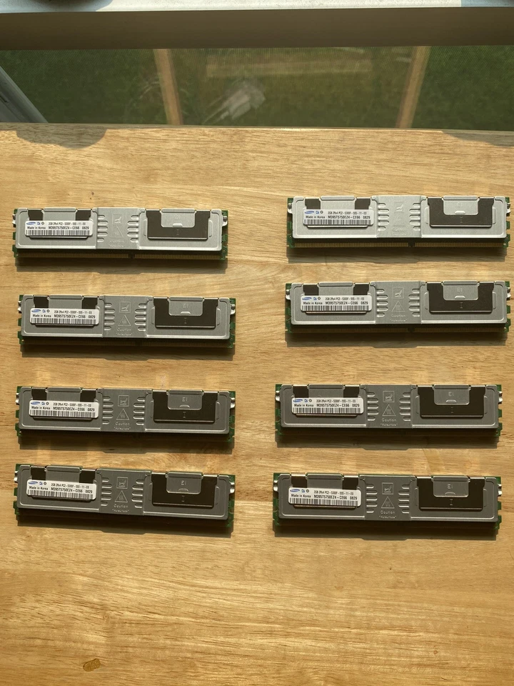 Samsung 2GB 2Rx4 (16 GB) PC2-5300F DDR2 ECC Server Memory RAM M395T5750EZ4-CE66 - Image 2 of 2