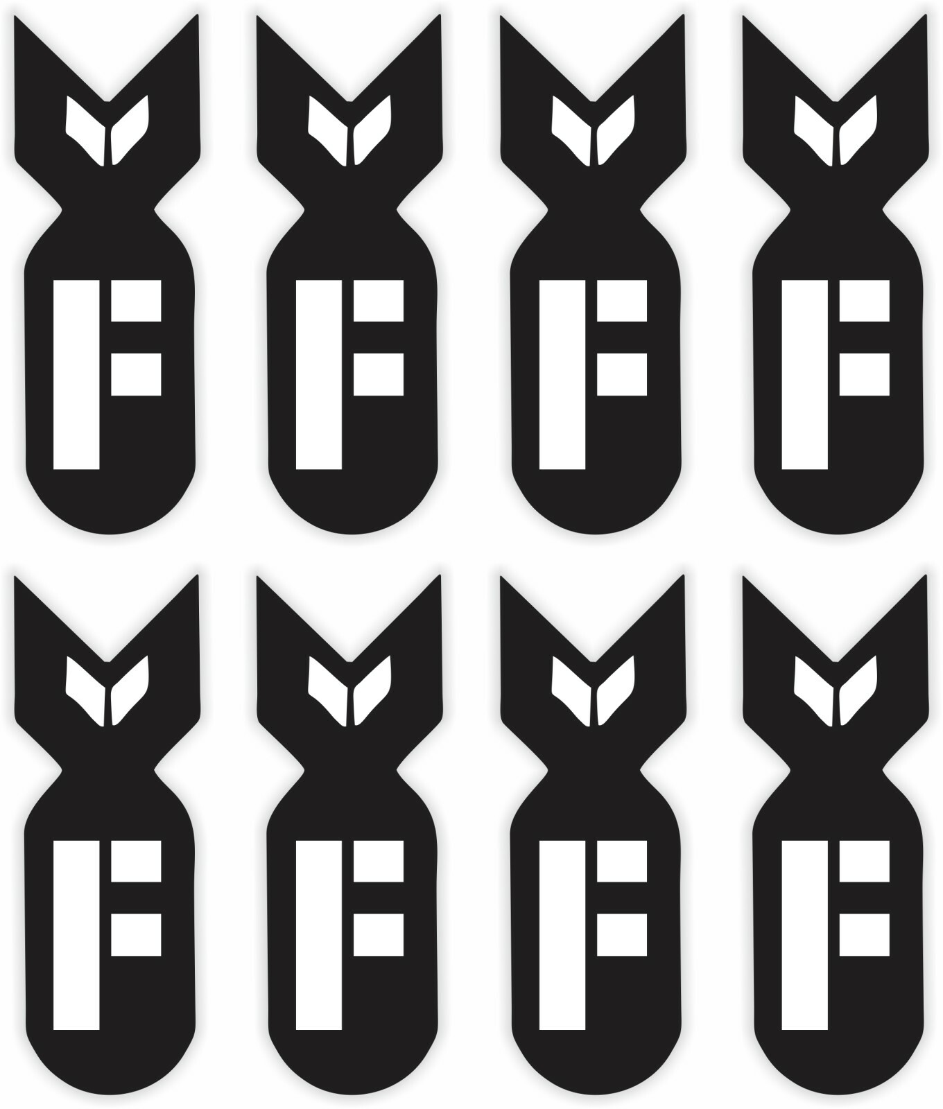 8x F BOMB Funny Hard Hat Stickers | Welding Helmet Decals | Motorcycle ...