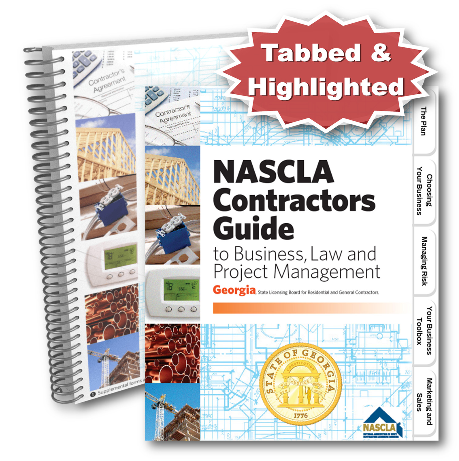 Pre-Tabbed & Highlighted NASCLA Georgia Residential & General Contr 3rd Edition