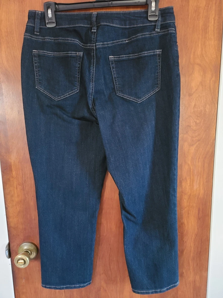 WESTPORT Classic Fit Capri Jeans Womens Size 6 Mid Rise Stretch