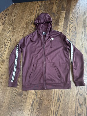 nike repeat tape hoodie burgundy