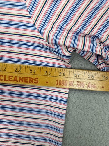 Bobby Jones Shirt Mens 2XL Blue Balance Stripes Casual Polo Short Sleeve Rugby - Picture 8 of 10