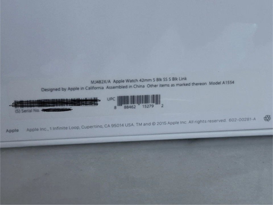 Genuine Original Apple Watch Series 0 42mm Space Black Stainless Steel Link New - Image 3 of 4