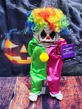 LED ANIMATED SPOOKY HALLOWEEN CLOWN DOLL REMOVES HIS HEAD