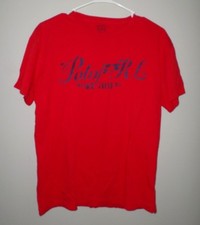 RALPH LAUREN nautical small T shirt Polo flag throwback Yacht Club red tee OG
