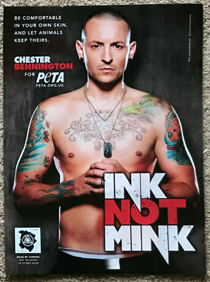 CHESTER BENNINGTON - PETA 2012 Full page UK magazine ad LINKIN PARK