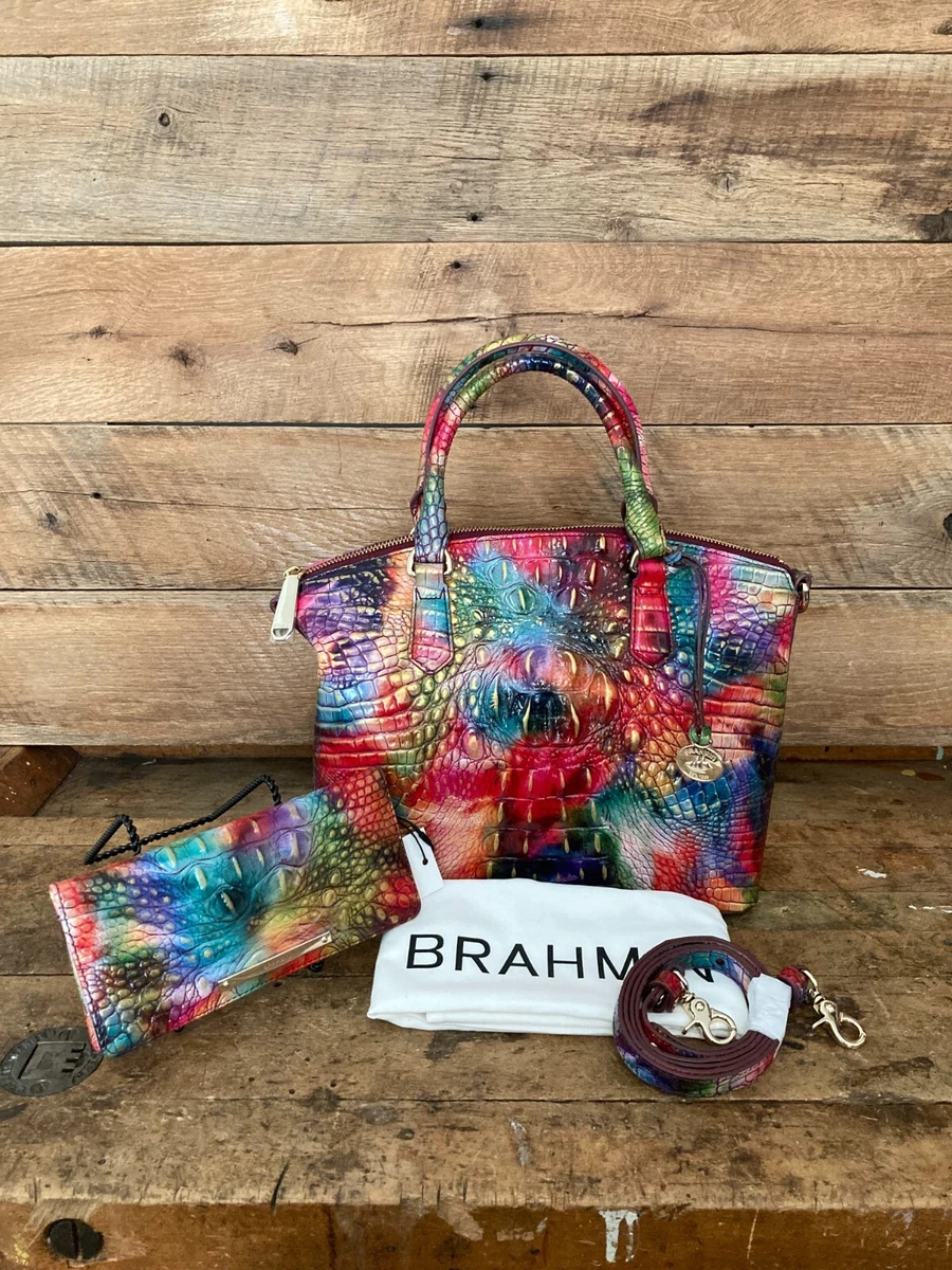 Brahmin Duxbury Fallstruck Melbourne Leather Satchel Ady Wallet NWT