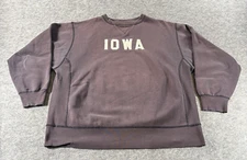 Y2K J. AMERICA Iowa Hawkeyes Crew Neck Sweatshirt Men's XL Gray Faded Style