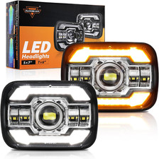 5X7 7X6 LED Headlights with DRL Turn Signal High/Low Beam H6054 Led Rectangula