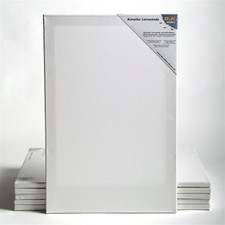 6 B.K. PLUS PREMIUM LEINW&Auml;NDE | 100% Baumwolle, 70x100 cm | auf Keilrahmen