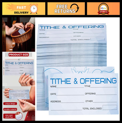 500 Count Offering Envelopes for Church Donations, Tithes & Cash Collection