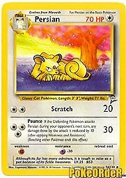 Pokemon BASE SET 2 Card 56/130 Persian