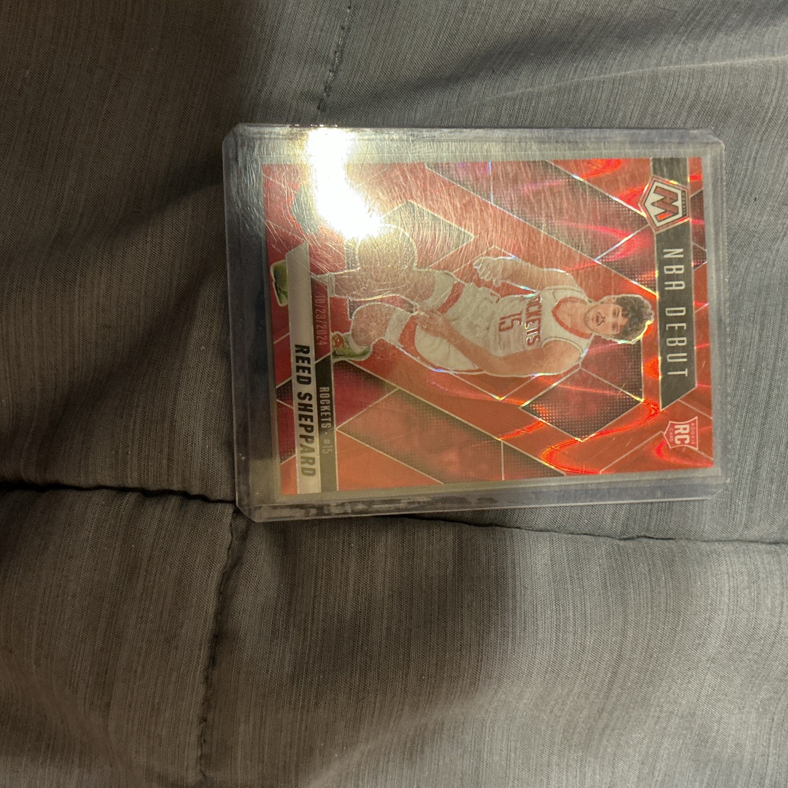 Reed Sheppard 2024-25 Panini NBA Mosaic NBA Debut Orange Rookie RC /249 #252