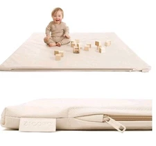 ZICOTO Vegan Baby Play Mat - 48" Beige Crawling Mat