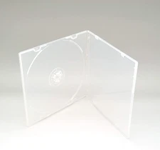 5.2Mm CD Case, Slim Single Clear PP Poly Plastic Cases with Outer Sleeve, 100 Pa