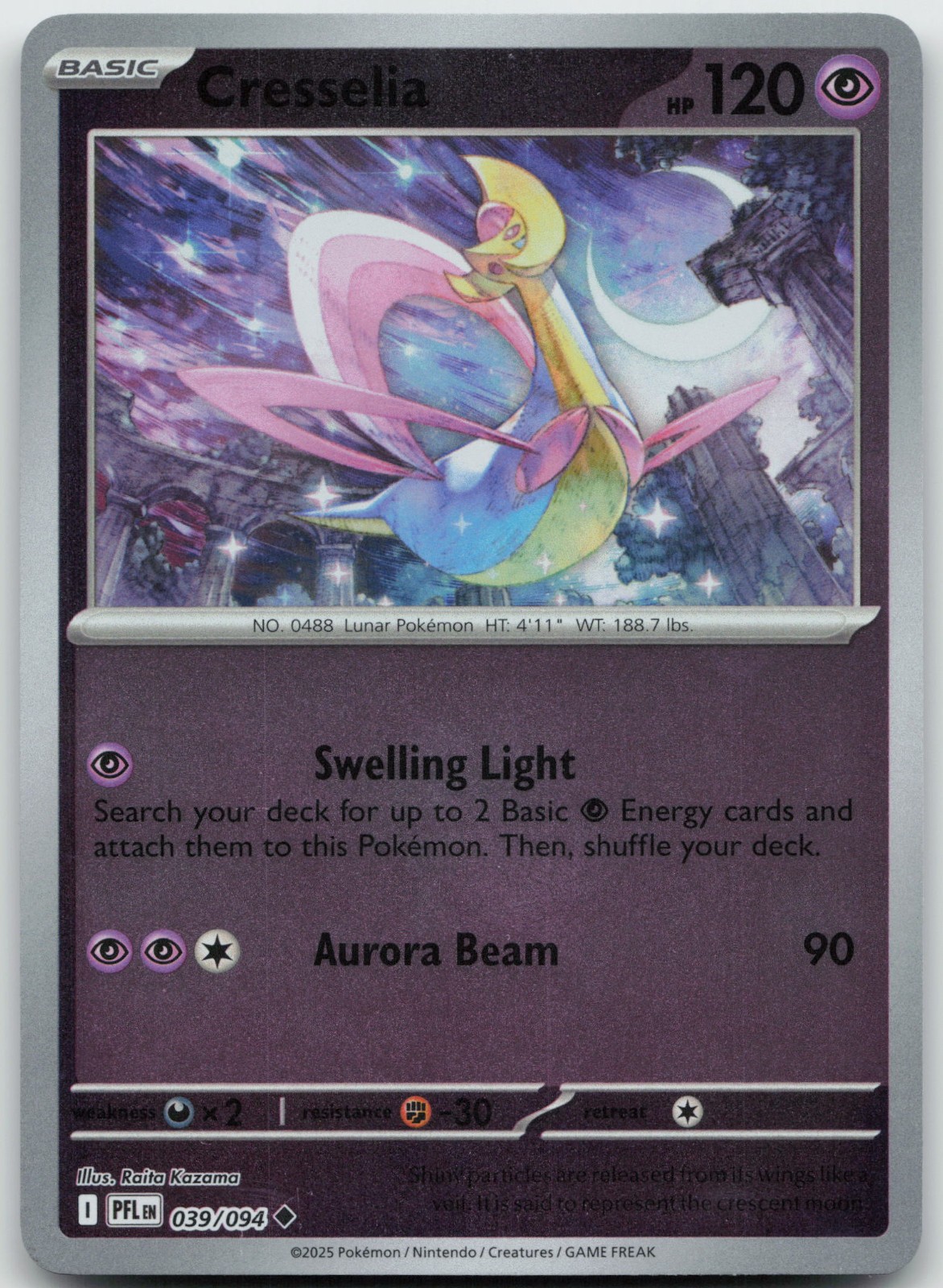 Cresselia 039/094 Reverse Holofoil (RH) ME02: Phantasmal Flames (PFL) - NM/LP