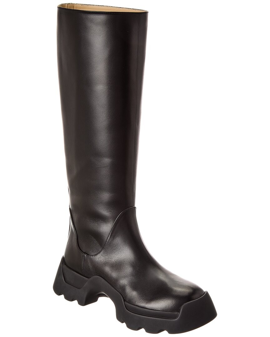 Proenza Schouler Stomp Leather Knee-High Boot Womens Black 36 87090₽