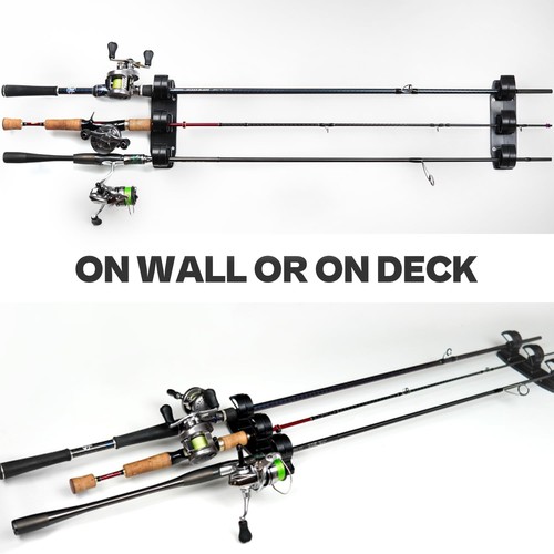 Fishing Rod Racks for Boat/Wall/Truck Bed, 3-Poles Storage Holders with Rubbe... - Picture 3 of 7