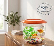 Goldfish Small Fish Bowl Fish Tank Starter Kit Aquarium Gravel Ornamental Plant