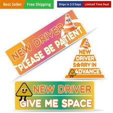 Student Driver Magnet for Car, 3pcs Funny New Driver Magnet Sticker for Car, ...