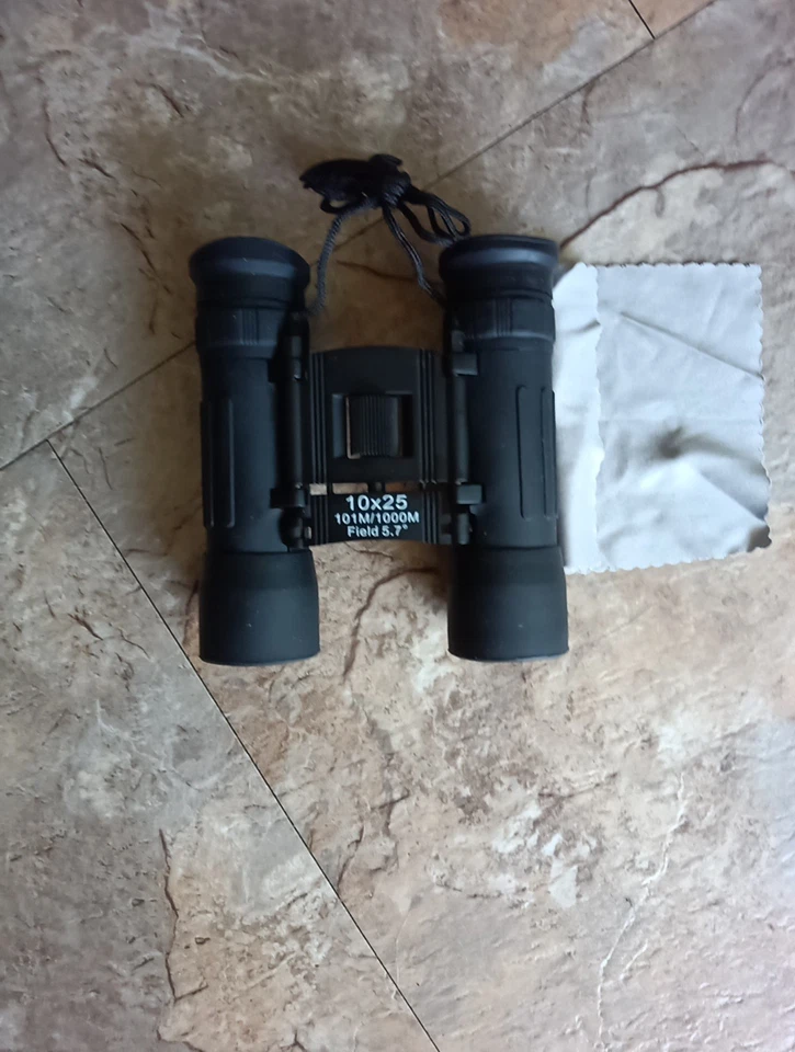 Taschenfernglas 10x25, Handlich Zusammenklappbar mit Tasche