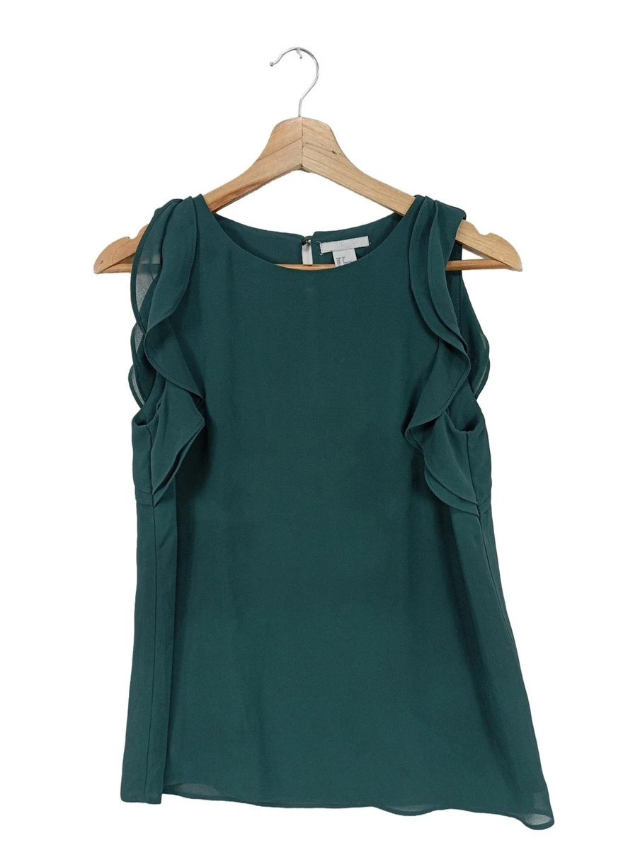 Blouse Sans Manches Esprit Femme - Taille 38 - Blanc/vert/jaune - Coupe Trapèze