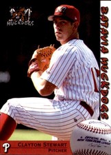 Tarjeta de béisbol 2005 Batavia Muckdogs Team edición 18 Clayton Stewart Angleton Texas