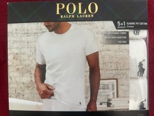 New NIP Polo Ralph Lauren Men Classic Fit Crew Neck T-Shirts 6 Pack Size S