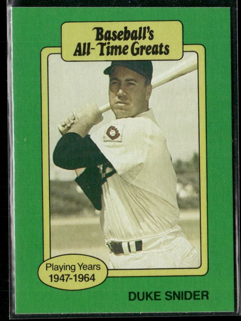 1987 Hygrade All-Time Greats Duke Snider #NNO Brooklyn Dodgers