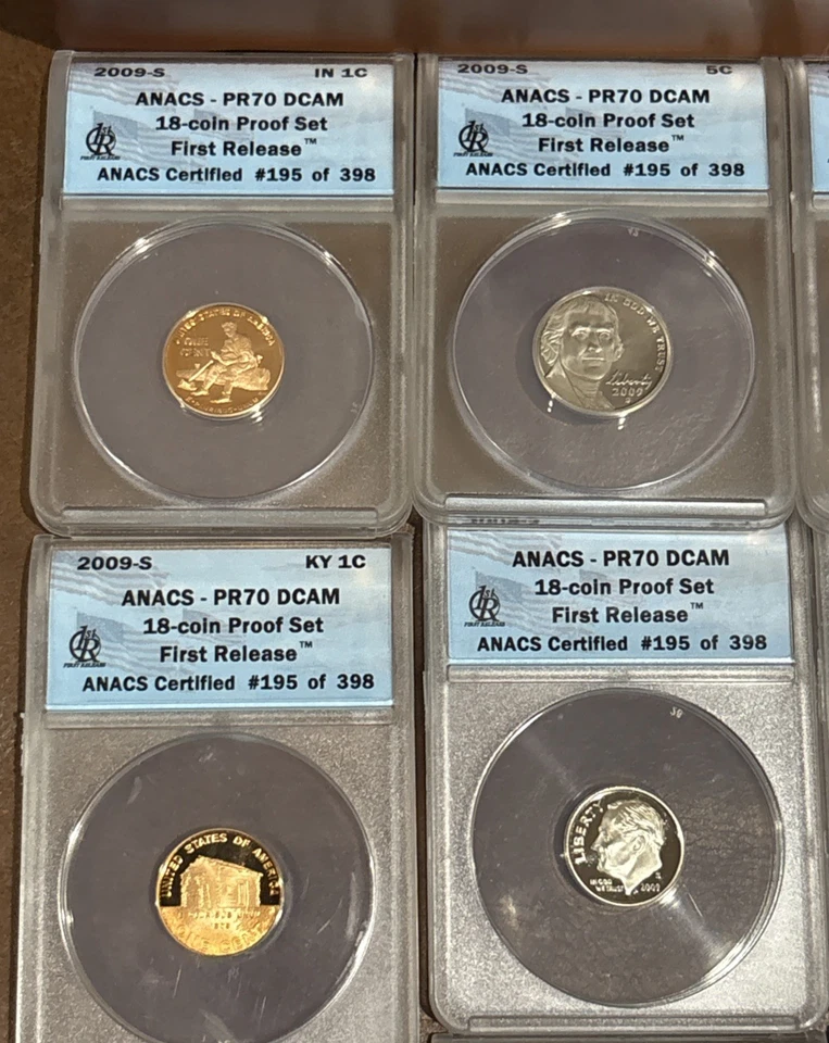 2009S 18 COIN PROOF SET ANACS PR70 DCAM 1st Release #195 Of 398 Custom Case X399 - Image 2 of 4