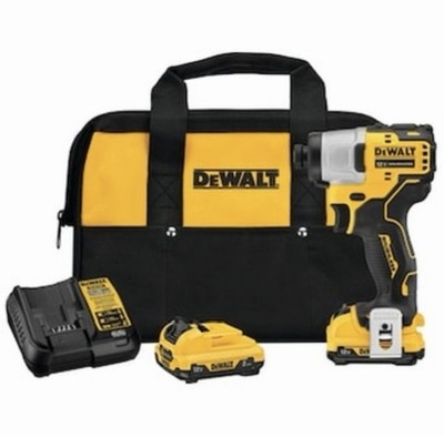 DEWALT XTREME 12V max 1/4'' Cordless Impact Driver+2 Battery+Charger+Bag DCF801F2