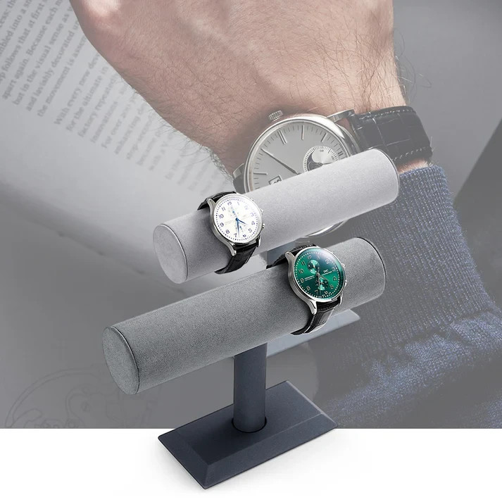 Oirlv/Dark Gray/PU T Bar Watch Bracelet Jewelry Display Stand PU097