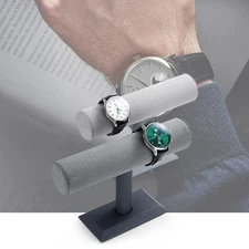 Oirlv/Dark Gray/PU T Bar Watch Bracelet Jewelry Display Stand PU097
