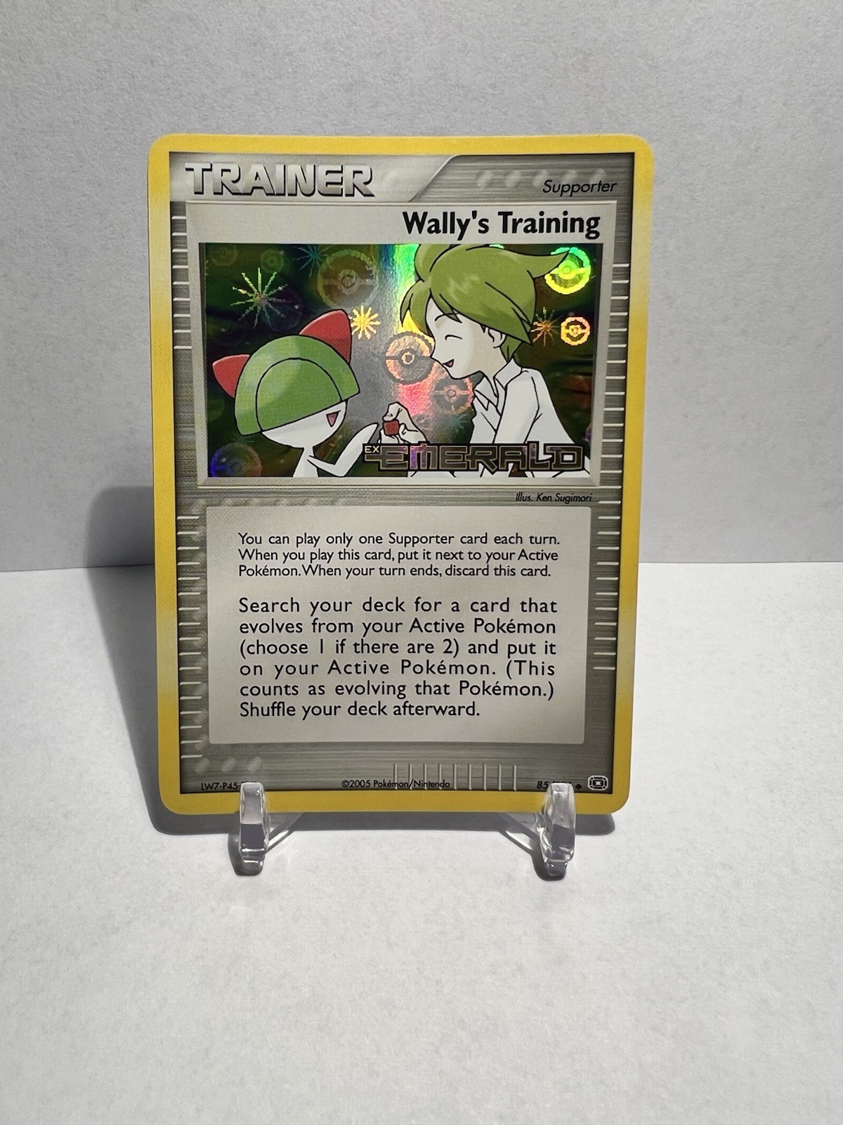 Wally's Training Reverse Holo Stamped 85/106 - Pokemon EX Emerald Near Mint NM