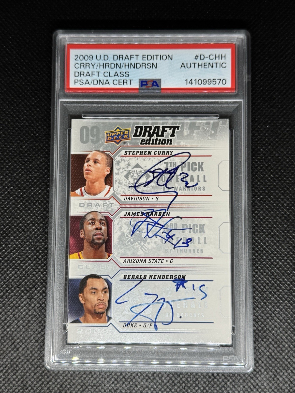 STEPHEN CURRY 2009 UPPER DECK DRAFT EDITION ROOKIE AUTOGRAPH PSA DNA HARDEN AUTO