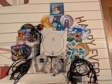 Sega Dreamcast Console Bundle with 2 Controllers, Memory Cards, Games