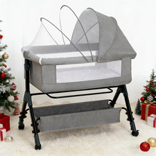 3in1 Baby Bassinet Bedside Sleeper Portable Baby Crib Bassinets with Swing Mode