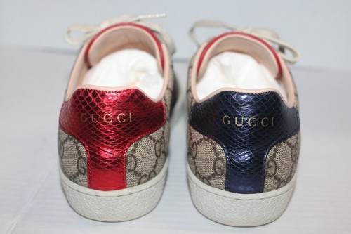 Gucci Women's GG Supreme Ace Sneakers Navy Size 36 - Picture 5 of 14