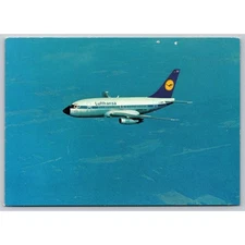 Lufthansa Boeing 737 City Jet In Flight Aircraft Aviation Airline Issue Postcard